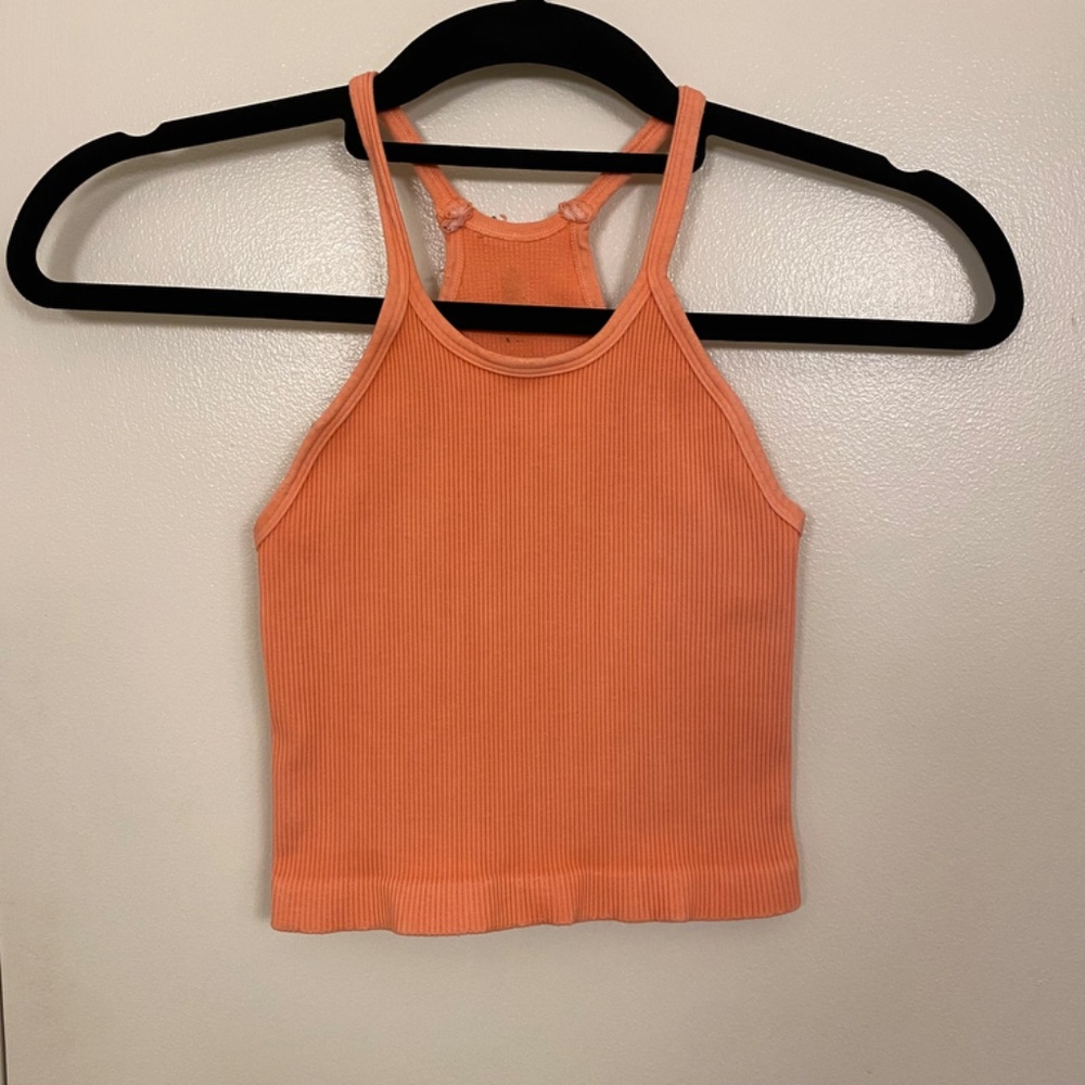 (Pink) Free People Happiness Runs Crop Tank - Size M/L